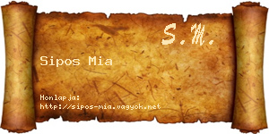 Sipos Mia névjegykártya